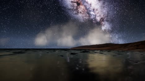 milky way galaxy over tropical island