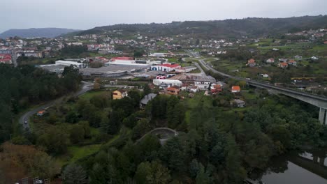 Logistics-shipping-and-industrial-buildings-off-highway-in-Ourense-Spain