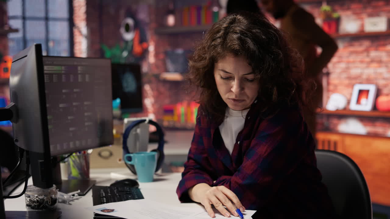 empleado de recursos humanos que mira los cv