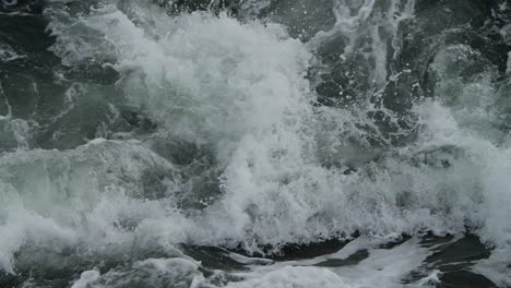 cinematic wave crash in slow motion