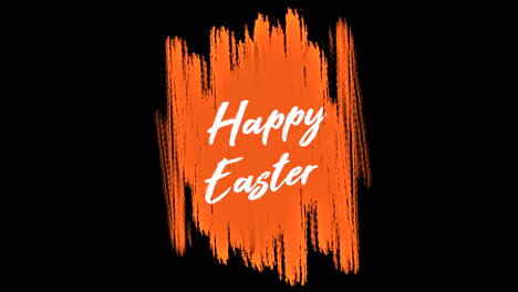 vibrant easter greeting happy easter brushstroke on black background