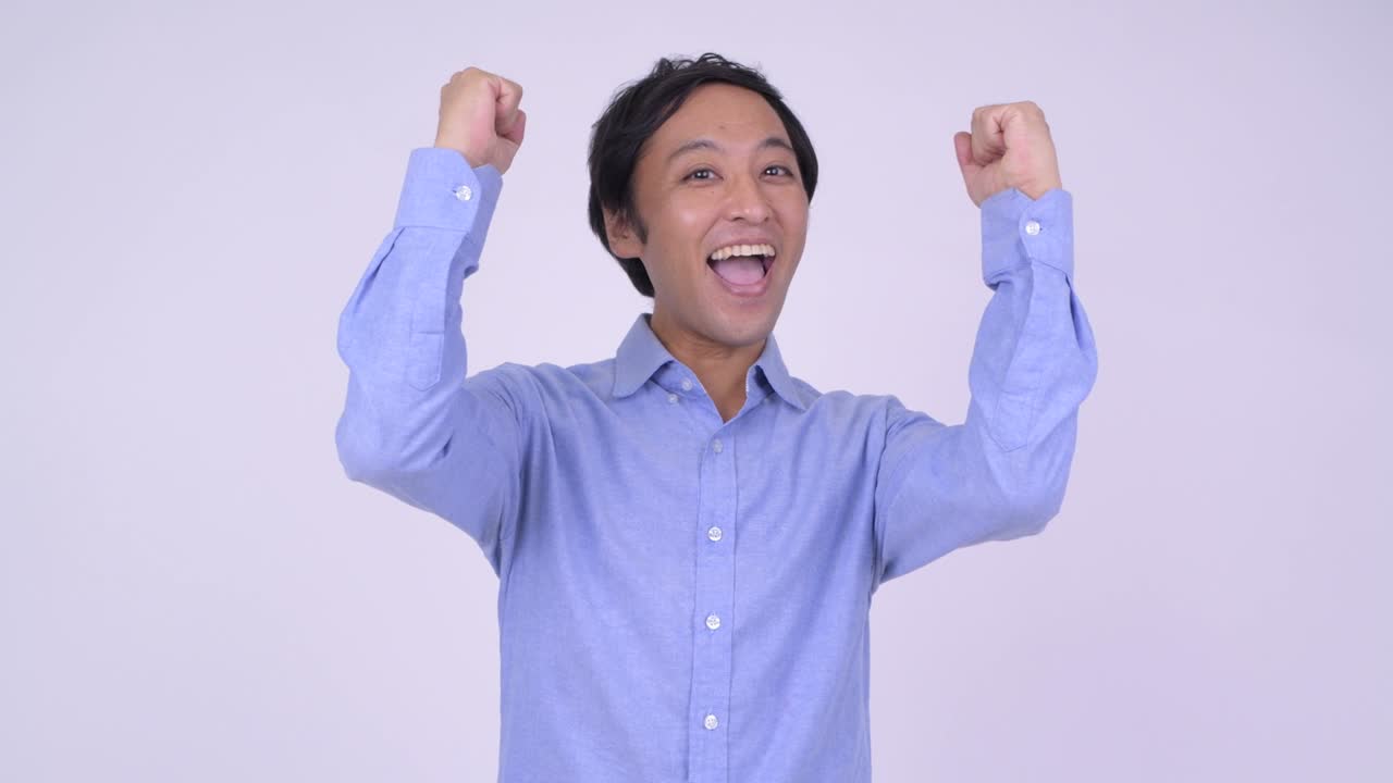 일본 사업가의 스튜디오 촬영