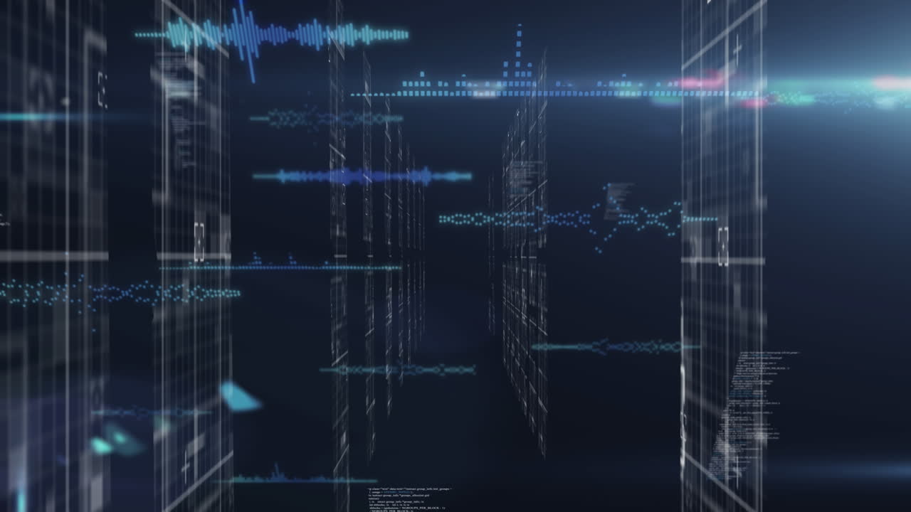 Animation of data processing over computer servers