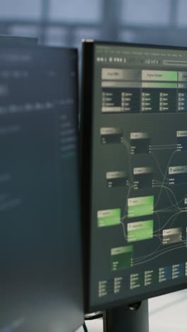 vertical video data center electronic equipment used for monitoring performance