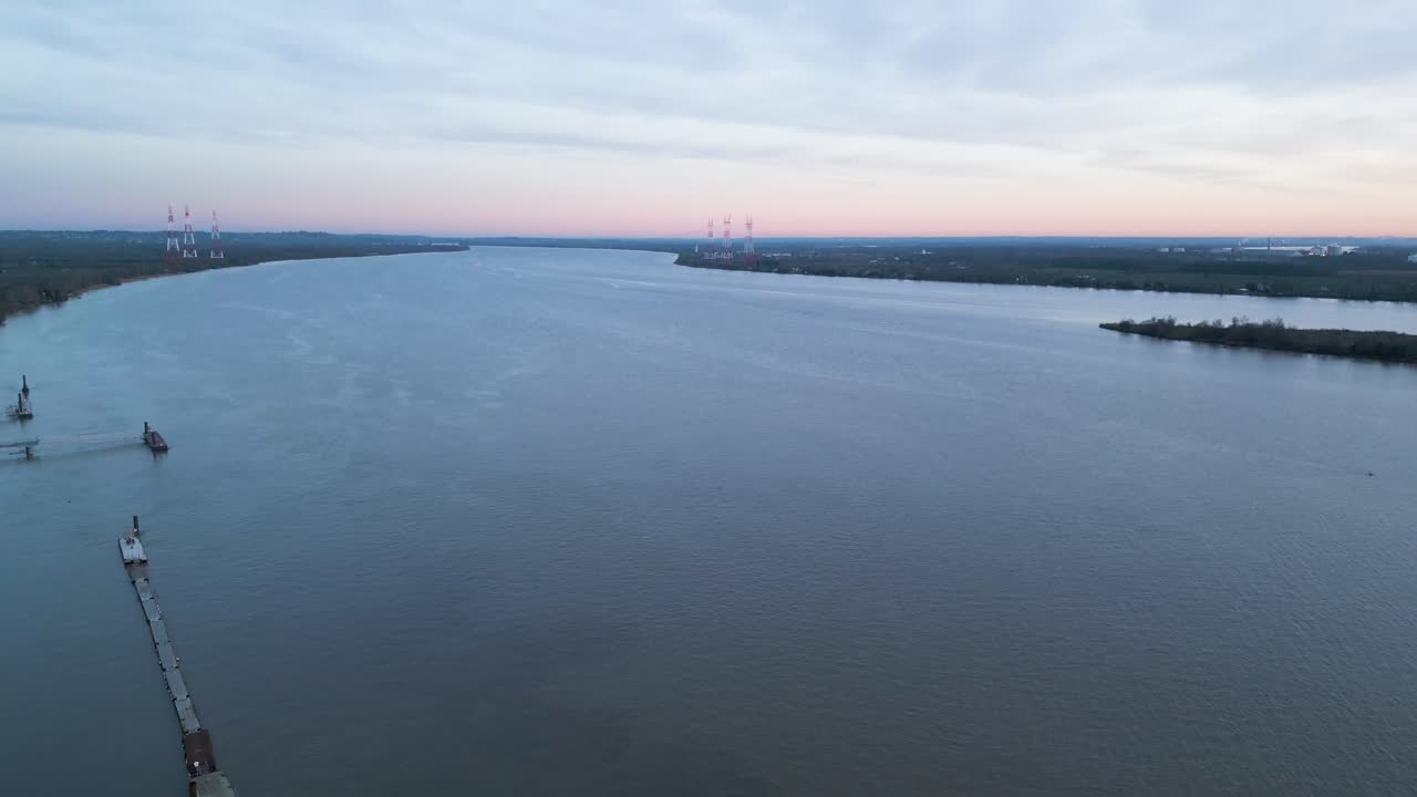프랑스 의 보르그-수르-지론드 에서 해양 의 황혼 풍경 - 공중 에서