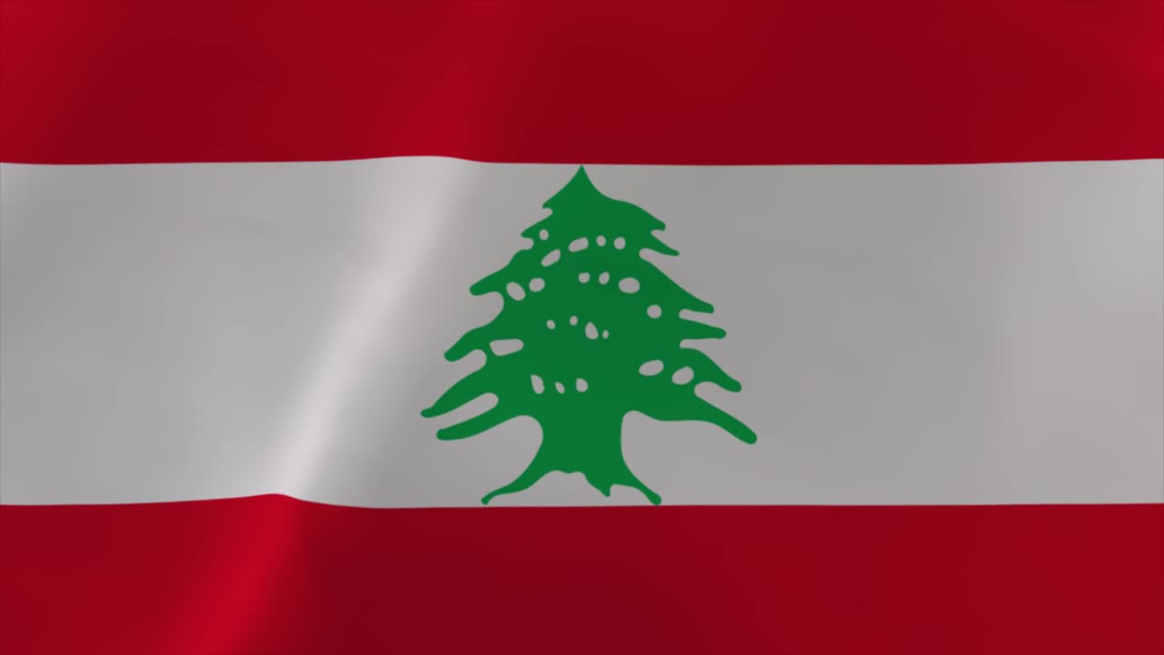 Lebanon Waving Flag Animation 4K Moving Wallpaper Background