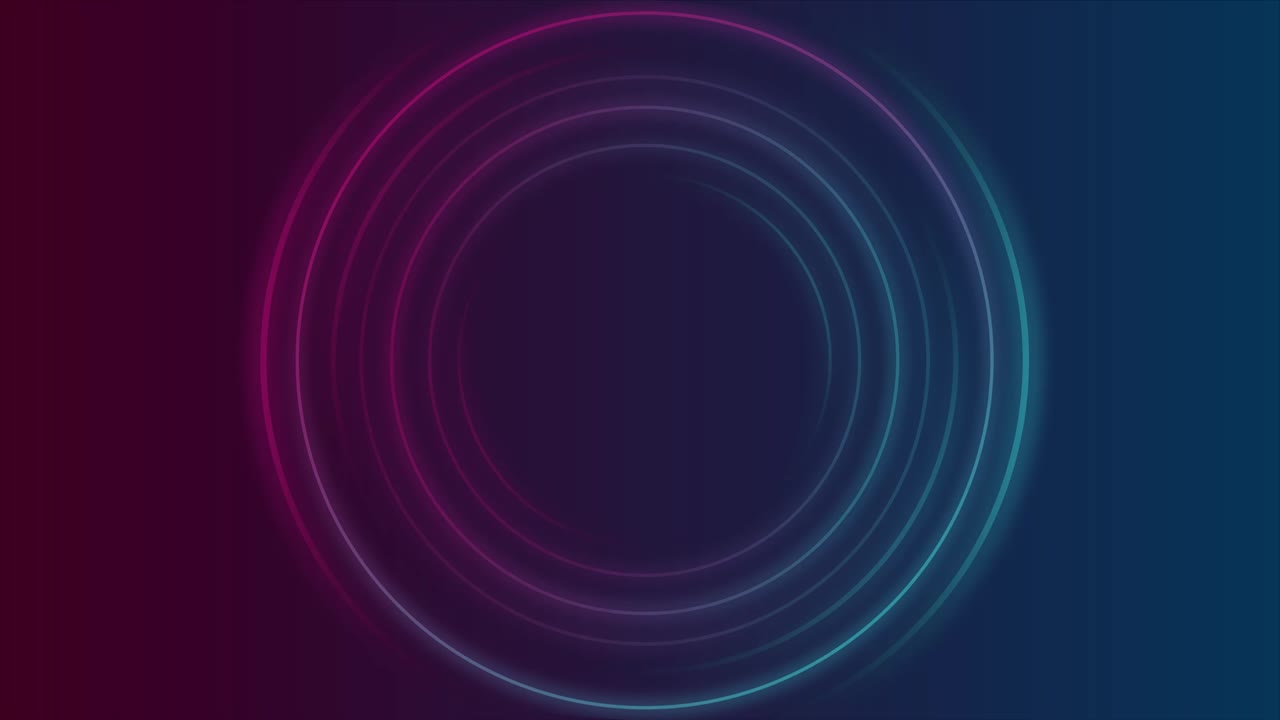 animación de círculos de neón de alta tecnología futurista. fondo abstracto bucle sin costuras. 4k