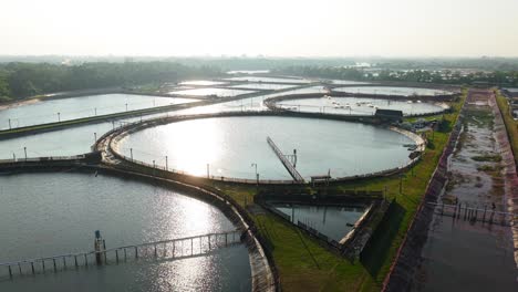 fish farm aerial view
