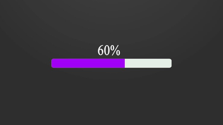Animation of Futuristic Loading Transfer Download 0-100