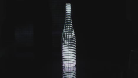 a digital display of a bottle is displayed