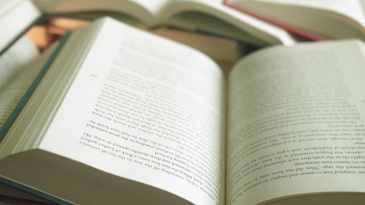 열린 책 슬라이더 오른쪽에서 왼쪽으로 샷 더미