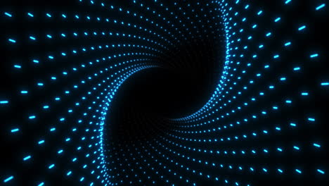abstract glowing blue spiral tunnel