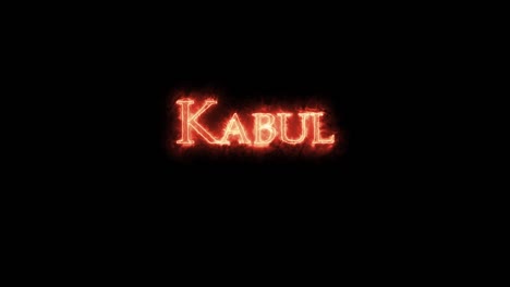 kabul escrito con fuego. bucle