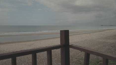 looking at the sea and the clouds from the beach. (slowmotion - angle 013)