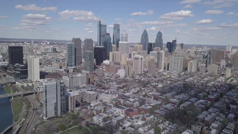 vista aérea del horizonte de filadelfia