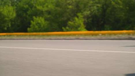 couple enjoys motorcycle riding along highway at countryside