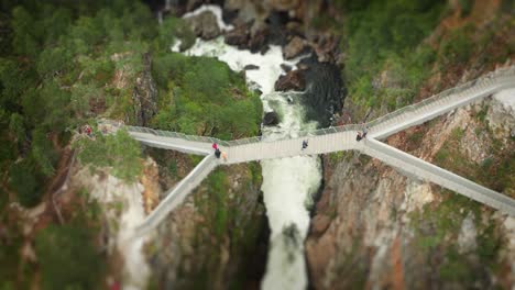 bird's eye view of the new viewing platform at the voringfoseen waterfall