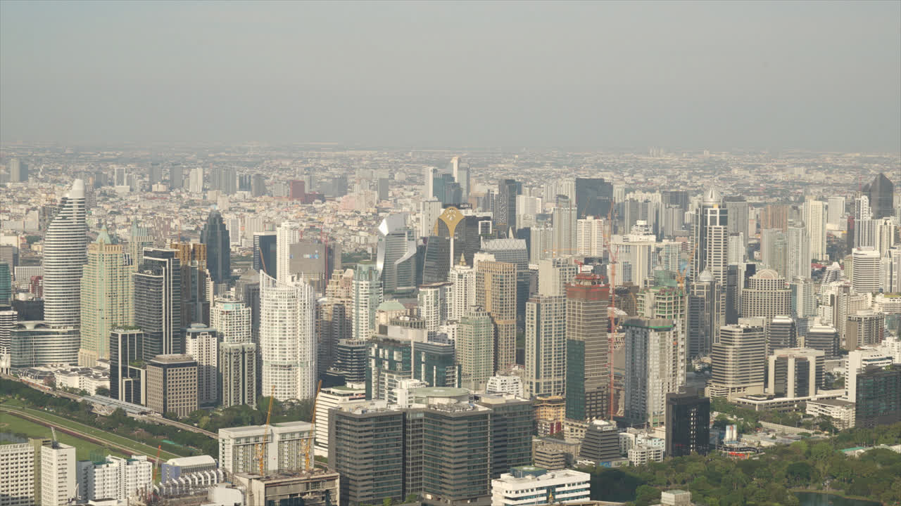 태국 스카이라인의 타임랩스 방콕 도시 풍경