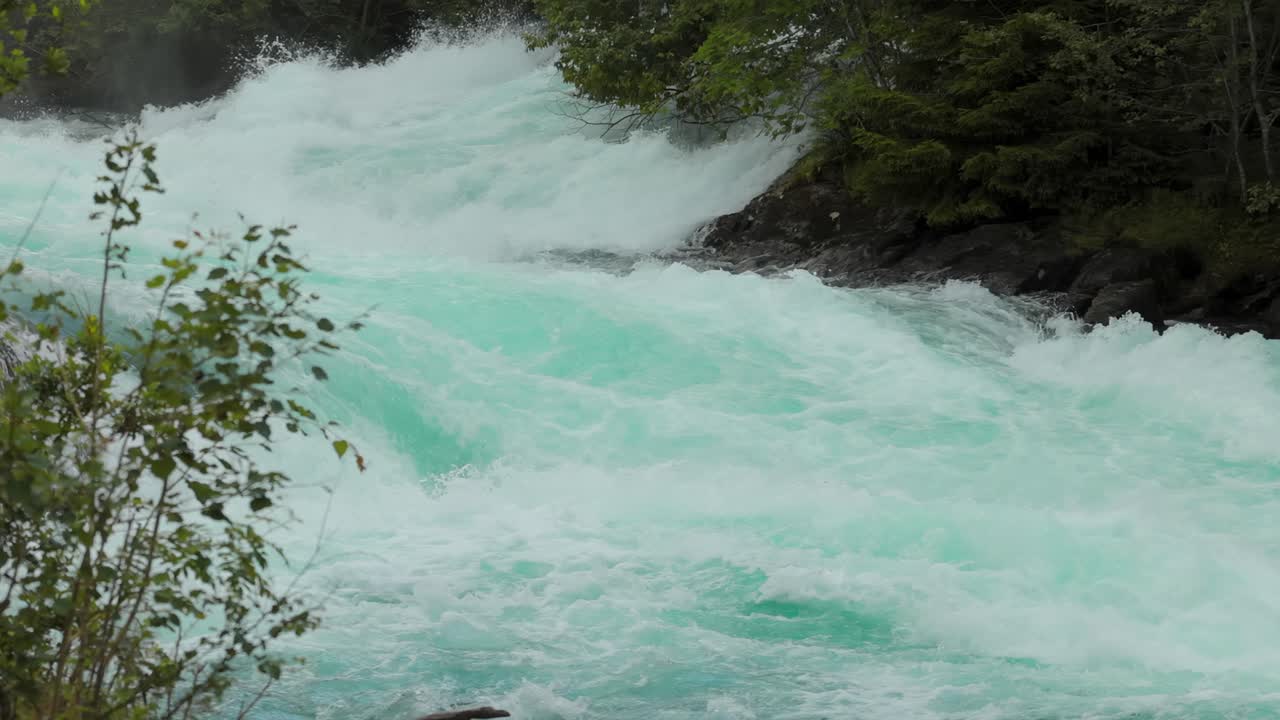 Mountain River Beautiful Nature Norway natural landscape. Lovatnet lake (also Loenvatnet) is a lake in the municipality of Stryn in Vestland county, Norway