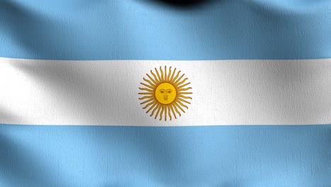 nahtlose schleife 4k vdo. argentinische nationalflagge, die im wind geblasen wird, isoliert. offizielles patriotisches abstraktes design. 3d-rendering-illustration des winkenden zeichensymbols.