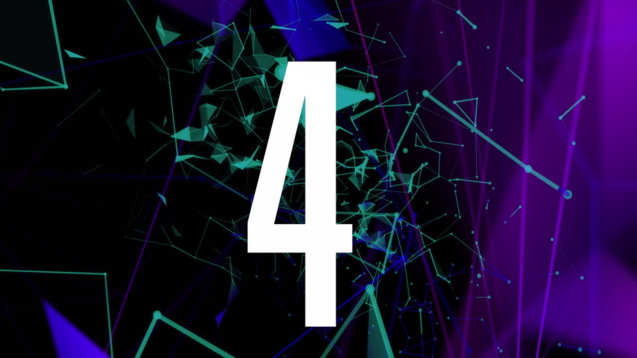 Animation of numbers and networks of connections on interface