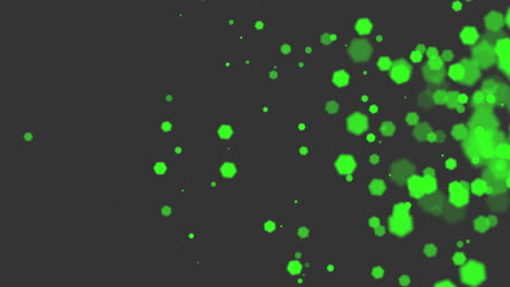 animación mosca resumen verde bokeh y partículas