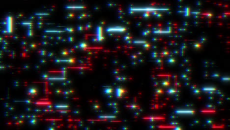 patrón de líneas y elementos digitales con efecto de falla en la pantalla de la computadora