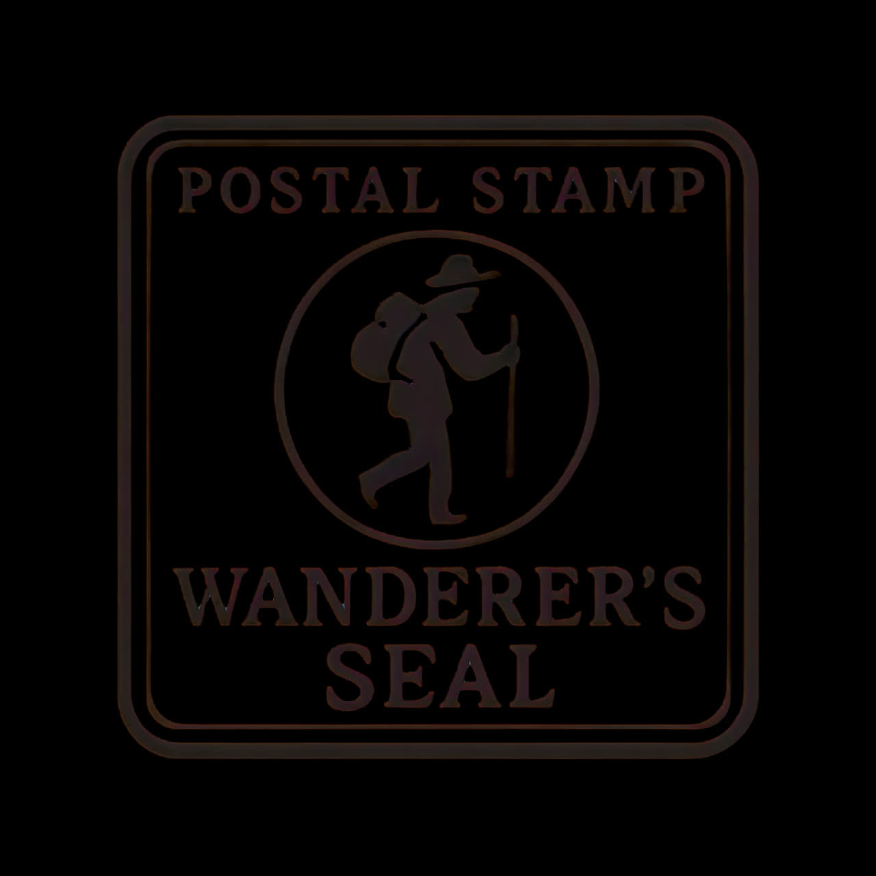 Vintage postal stamp design animation isolated asset, transparent 4K video, alpha channel, ProRes
