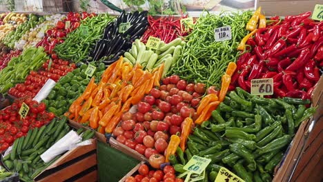 fresh vegetables at a turkish market