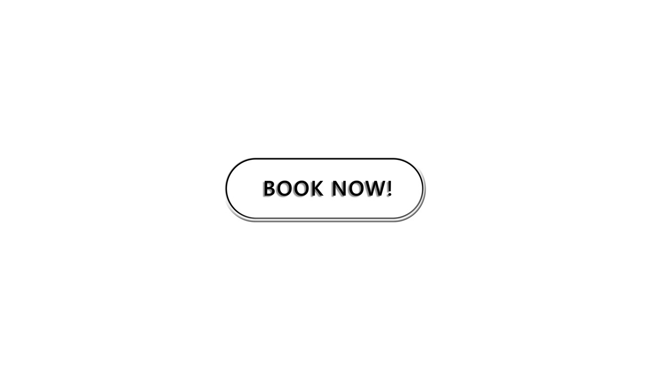 Visuel online bookingknap med sort håndklik-symbol, afrundet hvid knap og ren salgsfremmende