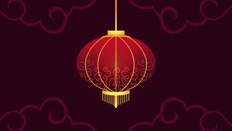animación del festival de mediados de otoño con lámpara china