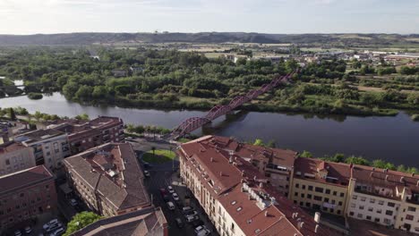 residential area in talavera, along tagus river bank