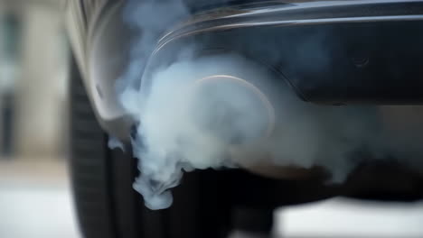 car exhaust pipe emitting smoke
