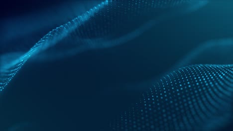 technology digital wave background concept. beautiful motion waving dot texture with glowing unfocused blue particles. cyber ​​or technology background.