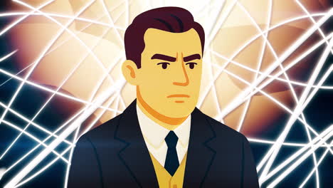 cartoon portrait of a businessman