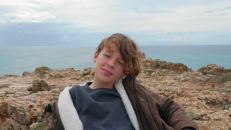 Teenager-on-the-background-of-the-sea