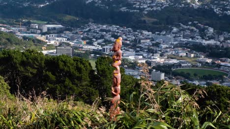 Cityscape with a Totem Pole