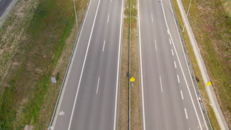 波蘭四車線高速公路空,歐洲,空中傾斜