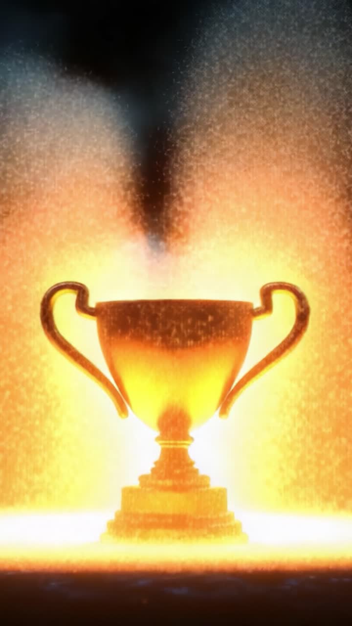 Un Trofeo in Evoluzione: Dall'Energia Scintillante alla Gloria Radiosa in una Trasformazione Accattivante di Successo e Celebrazione