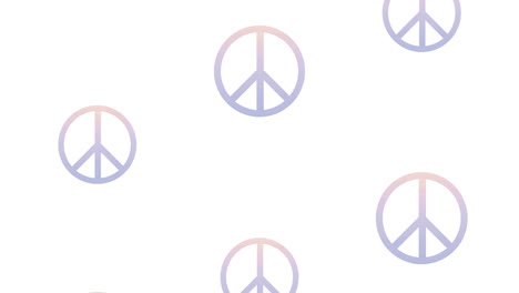 set peace symbols pattern animation