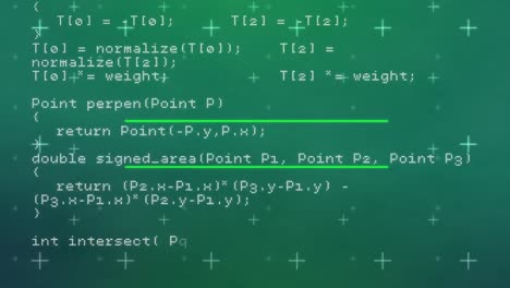 Animation-of-data-processing-on-green-background