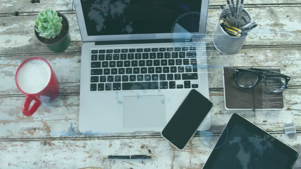 전자 장치를 통한 데이터 처리의 애니메이션