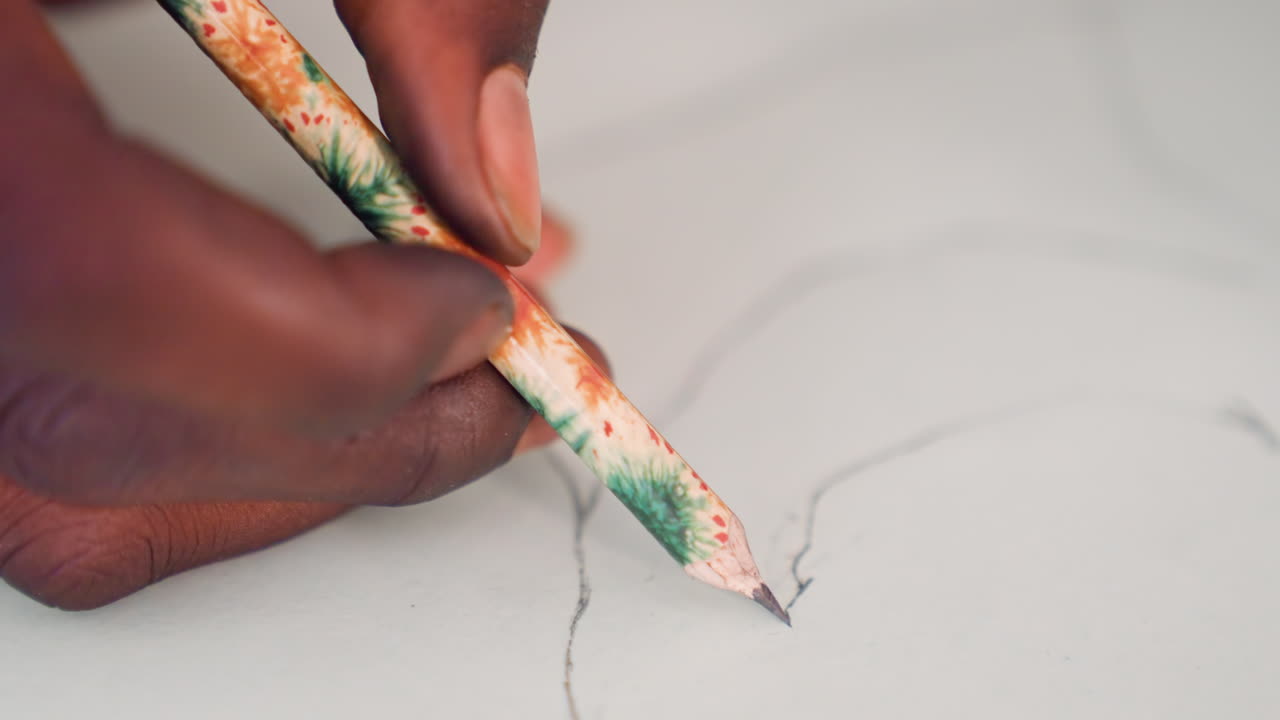 Detailed drawing with textured shading. Meticulous hand movements forming fine and textured line art. Patiently applying steady pencil pressure to produce intricate and textured sketches on paper