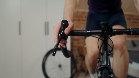 man cycling indoor