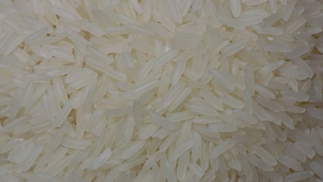 white rice rotating on turn table.