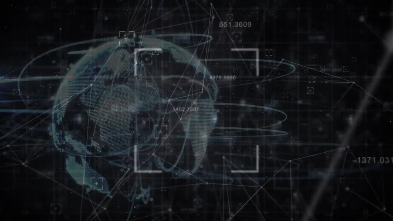 Animation of diverse data processing over globe