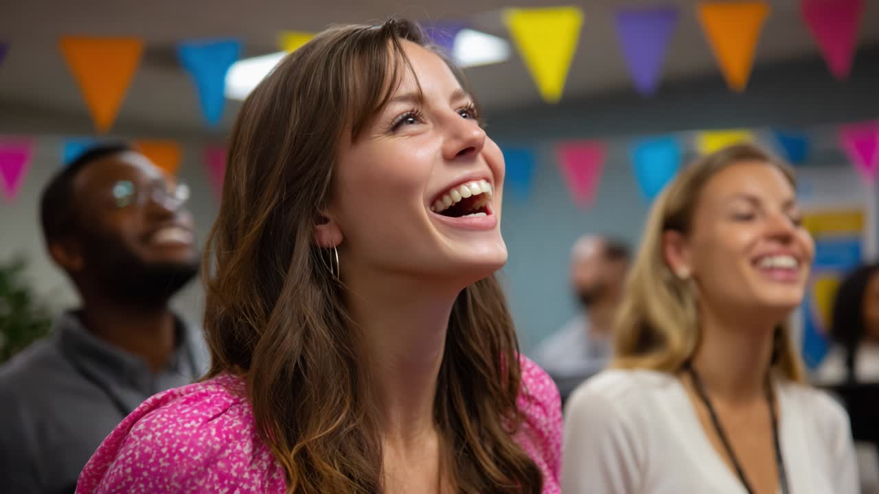 celebración de la fiesta de la oficina