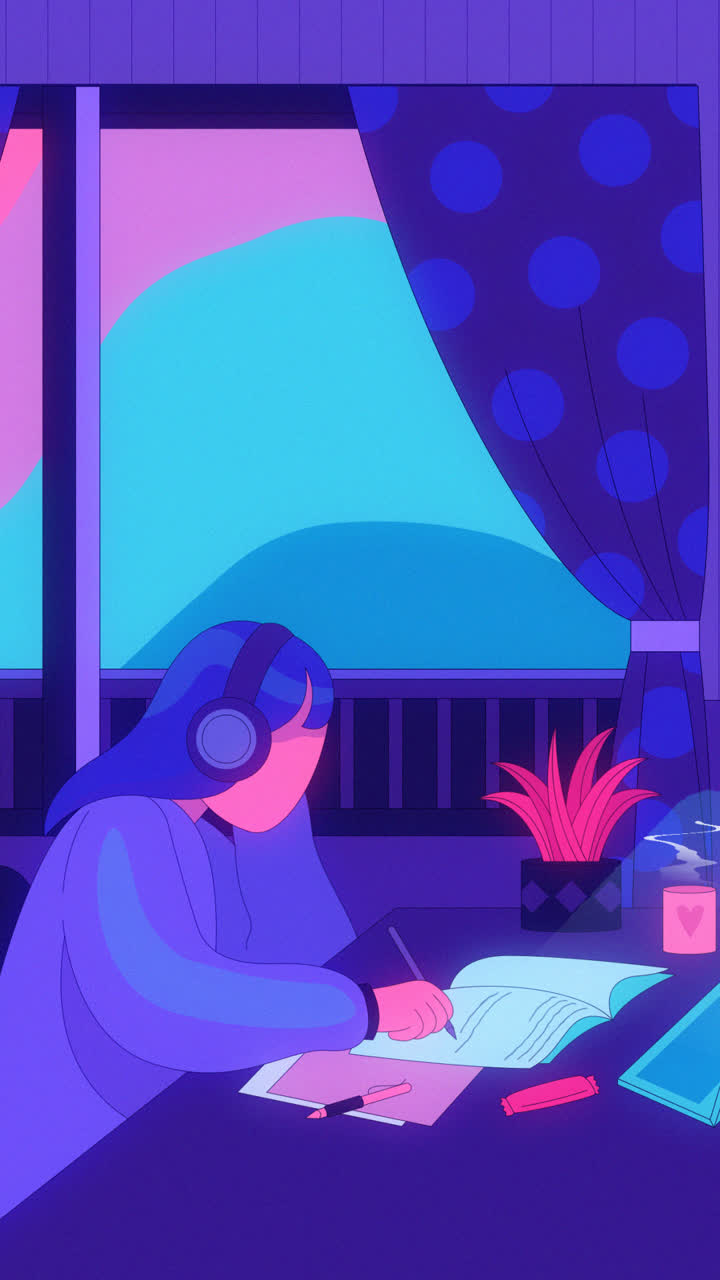 Motion Graphic of Hand drawn lo-fi illustrations