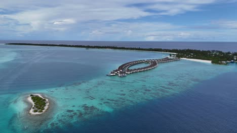 4k-Drone-Footage-of-Maldives-Water-Villas-on-the-Cloudy-Day