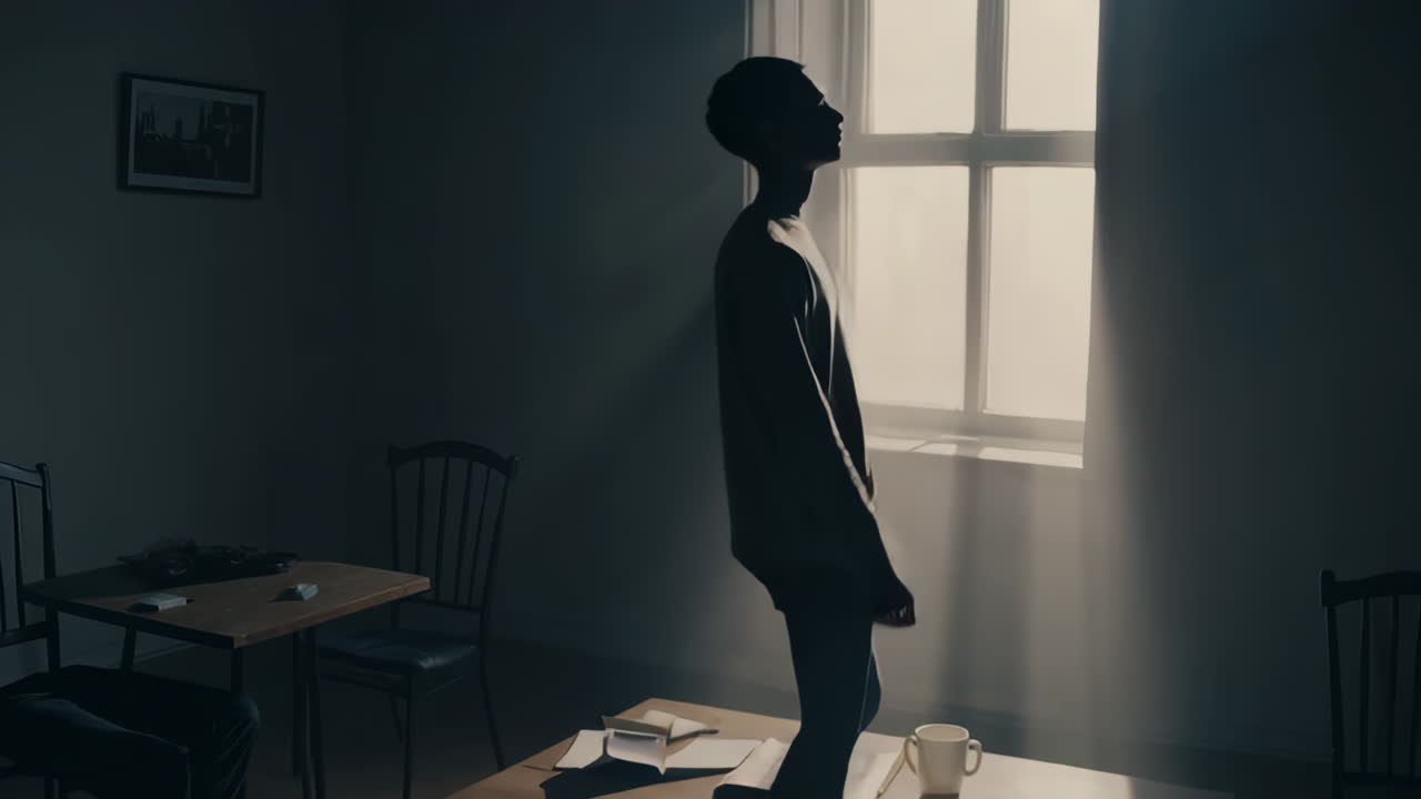 Man Contemplating at a Window